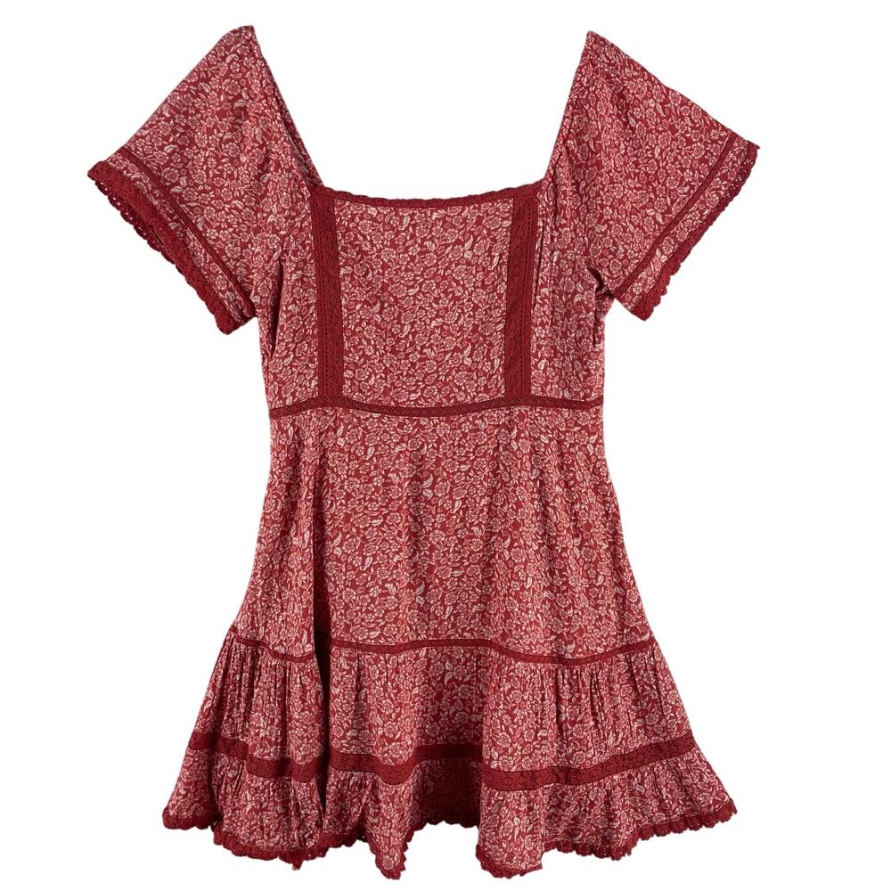 American Eagle Outfitters Red Floral Mini Dress